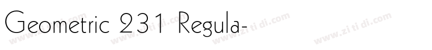 Geometric 231 Regula字体转换